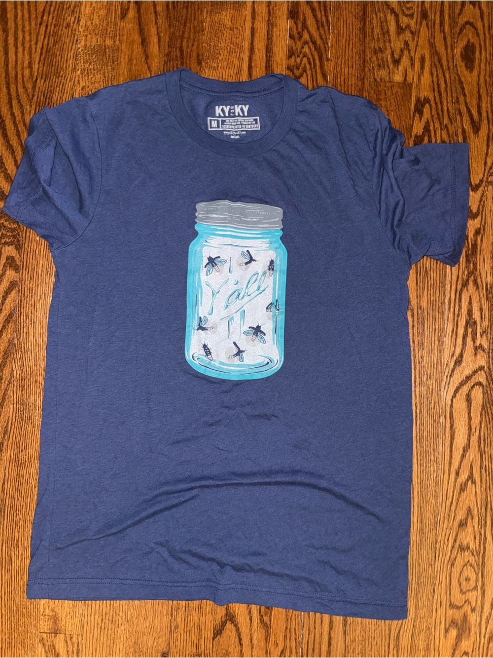 Navy Short Sleeve Tee with Mason Jar Graphic